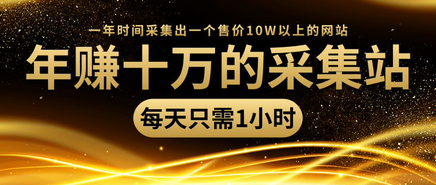 年赚十万的采集站，每天却只需要1小时，一年时间采集出一个售价10W以上的网站 - 阿伟资源库-阿伟资源库