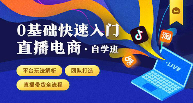 0基础快速入门直播电商课程：直播平台玩法解析-团队打造-带货全流程等环节 - 阿伟资源库-阿伟资源库