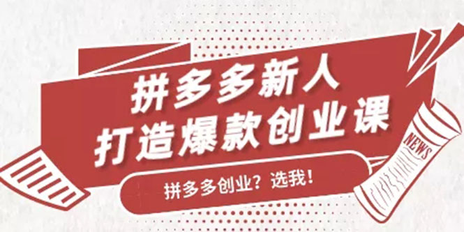 拼多多新人打造爆款创业课：快速引流持续出单，适用于所有新人 - 阿伟资源库-阿伟资源库