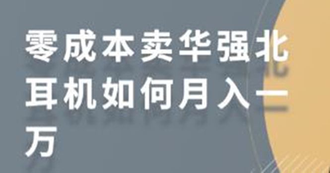 零成本卖华强北耳机如何月入10000+，教你在小红书上卖华强北耳机 - 阿伟资源库-阿伟资源库