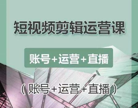 南小北短视频剪辑运营课：账号+运营+直播，零基础学习手机剪辑【视频课程】 - 阿伟资源库-阿伟资源库