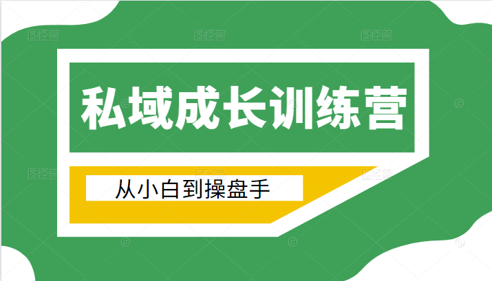 电商私域成长训练营，从小白到操盘手（价值999元） - 阿伟资源库-阿伟资源库
