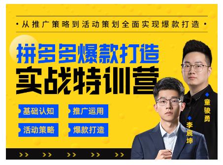 玺承云·拼多多爆款打造实战特训营，一套从入门到高手课程，让你快速拿捏拼多多 - 阿伟资源库-阿伟资源库