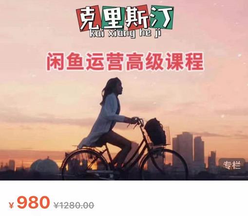 克里斯汀·闲鱼运营高级课程【2022新版】，视频内容非常凝练，适合小白入门 - 阿伟资源库-阿伟资源库