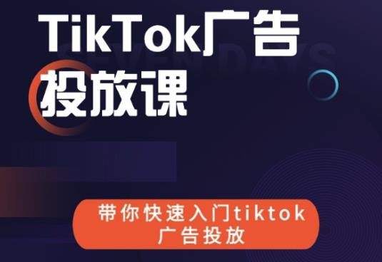 跨境B哥tiktok广告投放课，带你快速入门tiktok广告投放价值1680元 - 阿伟资源库-阿伟资源库