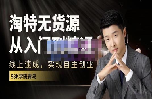 98k学院的淘特无货源线上速成课，从入门到精通，让你最小投入，最高回报 - 阿伟资源库-阿伟资源库