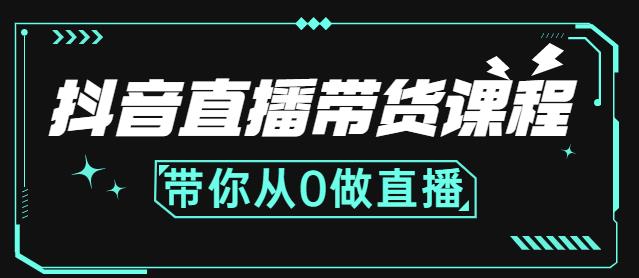 抖音直播带货课程：带你从0开始，学习主播、运营、中控分别要做什么 - 阿伟资源库-阿伟资源库