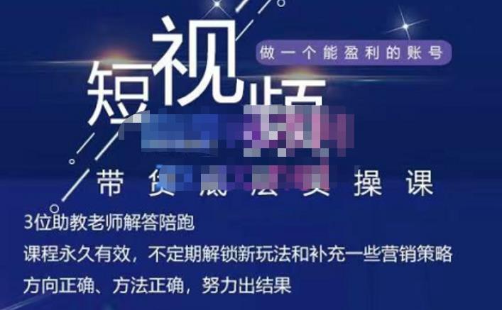 吴Sir·短视频带货底层实操课，教你如何选爆品、了解获短视频流量密码，正确起号 - 阿伟资源库-阿伟资源库