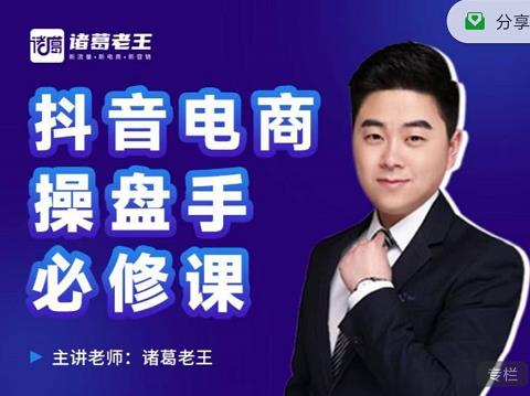 诸葛老王-抖音电商操盘手必修课：顶层设计，​起号破局，爆款运营，数据分析 - 阿伟资源库-阿伟资源库