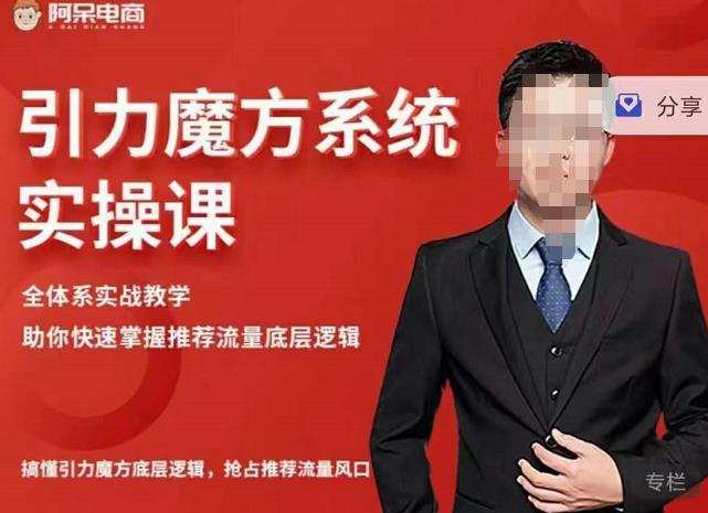 阿呆-引力魔方系统实操课，全体系实战教学，助你快速掌握推荐流量底层逻辑 - 阿伟资源库-阿伟资源库