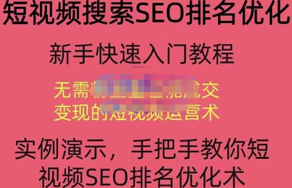 宋老师·短视频搜索SEO优化，教你10分钟创作一个短视频，三天排名上第一 - 阿伟资源库-阿伟资源库