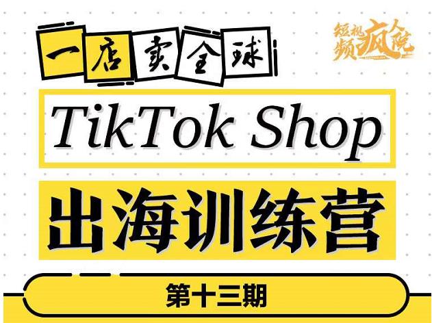 TikTokShop出海训练营（第十三期），打开全球流量新思维，出海抢占全球新流量，一店卖全球 - 阿伟资源库-阿伟资源库