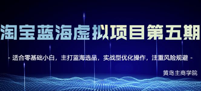 黄岛主淘宝虚拟无货源3.0+4.0+5.0，适合零基础小白，主打蓝海选品，实战型优化操作 - 阿伟资源库-阿伟资源库