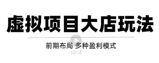 虚拟项目月入几万大店玩法分享，多店操作利润倍增（快速起店盈利） - 阿伟资源库-阿伟资源库