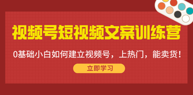 视频号短视频文案训练营：0基础小白如何建立视频号，上热门，能卖货！ - 阿伟资源库-阿伟资源库