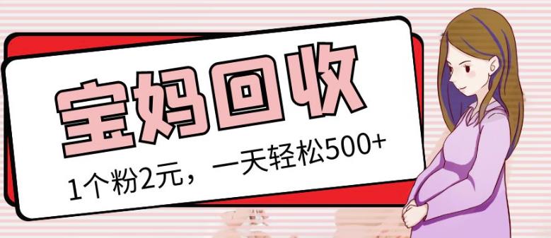 最新小红书母婴号宝妈粉回收项目，1个粉2元，一天轻松500+案例分享【粉丝包回收】 - 阿伟资源库-阿伟资源库