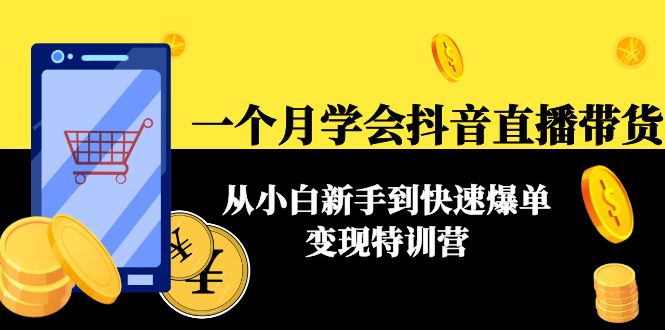 一个月学会抖音直播带货：从小白新手到快速爆单变现特训营(63节课) - 阿伟资源库-阿伟资源库