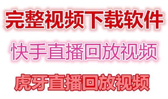 快手直播回放视频/虎牙直播回放视频完整下载(电脑软件+视频教程) - 阿伟资源库-阿伟资源库