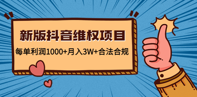 新版抖音维全项目：每单利润1000+月入3W+合法合规 - 阿伟资源库-阿伟资源库