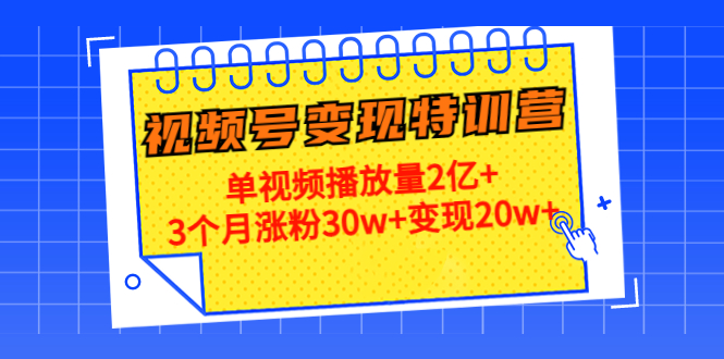 21天视频号变现特训营：单视频播放量2亿+3个月涨粉30w+变现20w+（第14期） - 阿伟资源库-阿伟资源库