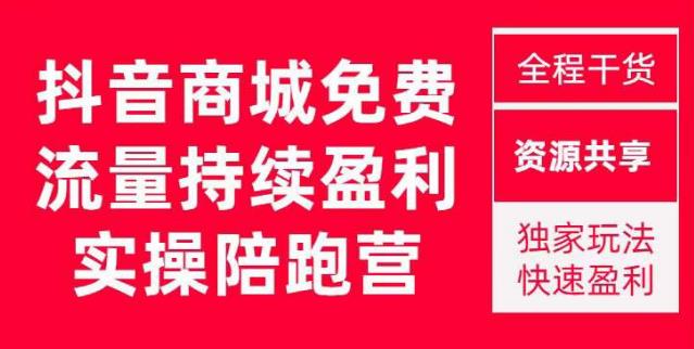 抖音商城搜索持续盈利陪跑成长营，抖音商城搜索从0-1、从1到10的全面解决方案 - 阿伟资源库-阿伟资源库