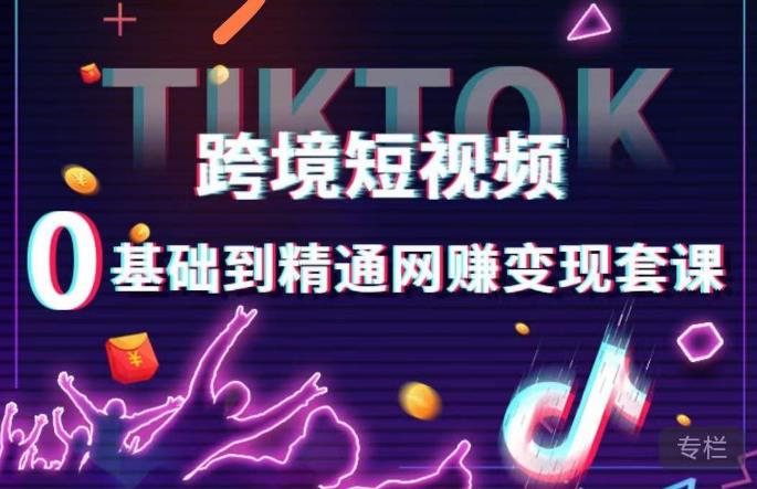 跨境短视频TIKTOK 0基础到精通网赚变现套课，跨境短视频独立站带货变现技巧 - 阿伟资源库-阿伟资源库