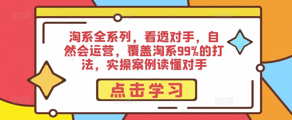 淘系全系列，看透对手，自然会运营，覆盖淘系99%的打法，实操案例读懂对手 - 阿伟资源库-阿伟资源库