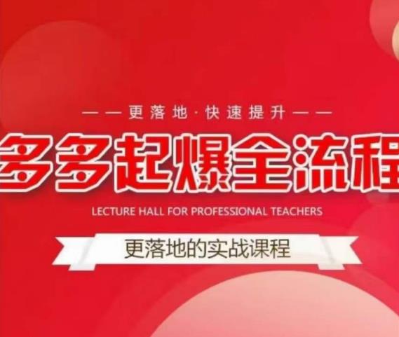 互力-多多新品打爆全流程，拼多多14天拉搜索自然流量，更落地·快速提升 - 阿伟资源库-阿伟资源库