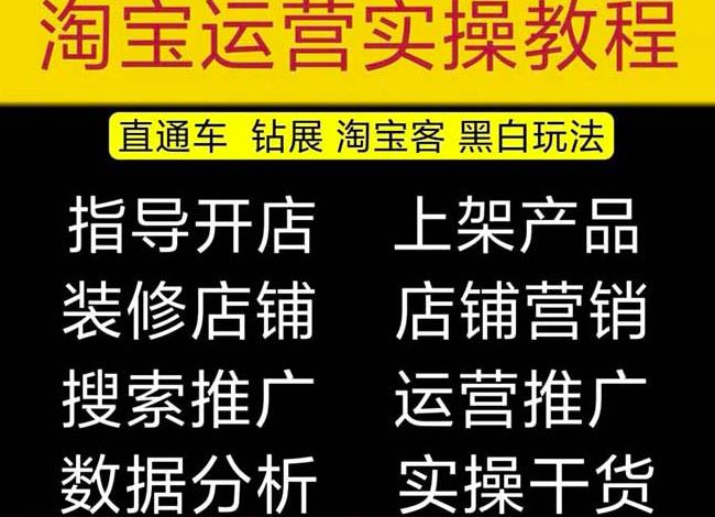 2023淘宝开店教程0基础到高级全套视频网店电商运营培训教学课程 - 阿伟资源库-阿伟资源库