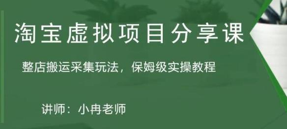 淘宝虚拟整店搬运采集玩法分享课：整店搬运采集玩法，保姆级实操教程 - 阿伟资源库-阿伟资源库