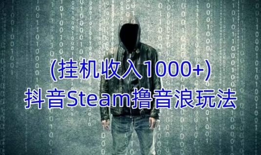 抖音Steam撸音浪玩法，挂机一天收入1000+不露脸 不说话 不封号 社恐人群福音 - 阿伟资源库-阿伟资源库