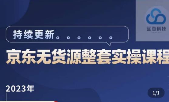 蓝七·2023京东店群整套实操视频教程，京东无货源整套操作流程大总结，减少信息差，有效做店发展 - 阿伟资源库-阿伟资源库