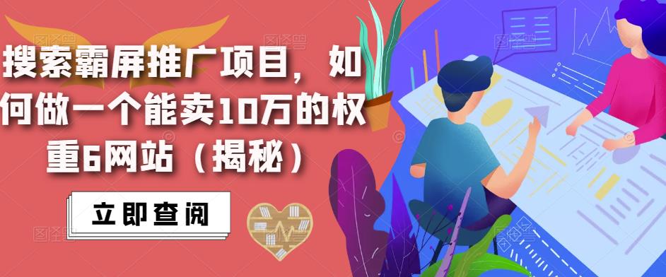 搜索霸屏推广项目，如何做一个能卖10万的权重6网站（揭秘） - 阿伟资源库-阿伟资源库