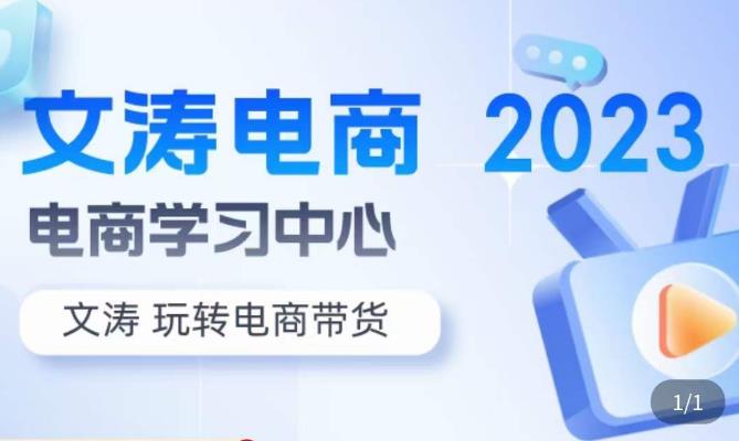 文涛电商·7天零基础自然流起号，​快速掌握店铺运营的核心玩法，突破自然展现量，玩转直播带货 - 阿伟资源库-阿伟资源库