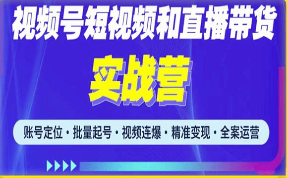 2023最新微信视频号引流和变现全套运营实战课程，小白也能玩转视频号短视频和直播运营 - 阿伟资源库-阿伟资源库