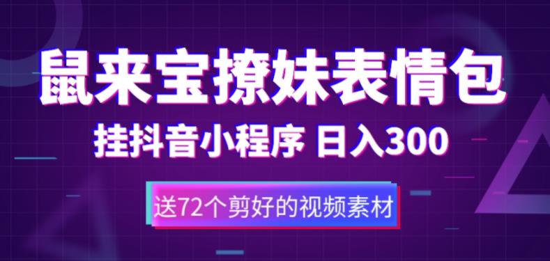 鼠来宝撩妹表情包，通过抖音小程序变现，日入300+（包含72个动画视频素材） - 阿伟资源库-阿伟资源库