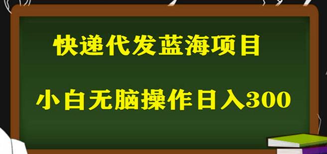 2023最新蓝海快递代发项目，小白零成本照抄也能日入300+ - 阿伟资源库-阿伟资源库