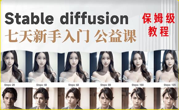 【AI训练营】全网第一个系统的stable diffusion基础课，新手入门必看 - 阿伟资源库-阿伟资源库