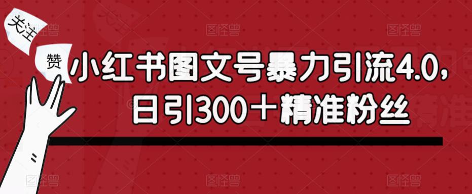 小红书图文号暴力引流4.0，日引300＋精准粉丝【揭秘】 - 阿伟资源库-阿伟资源库