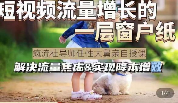 任性大舅·宠物行业短视频运营课(不讲废话)，短视频流量增长的一层窗户纸，解决流量焦虑&实现降本增效 - 阿伟资源库-阿伟资源库