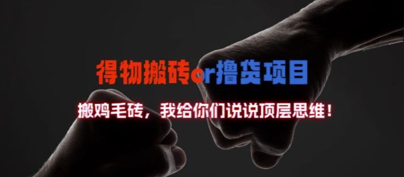 得物搬砖撸货项目?掰下数据，我给你们说说顶层思维【揭秘】 - 阿伟资源库-阿伟资源库