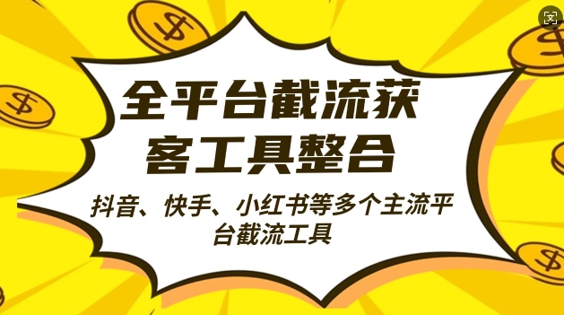 全平台截流获客工县整合全自动引流，日引2000+精准客户【揭秘】 - 阿伟资源库-阿伟资源库