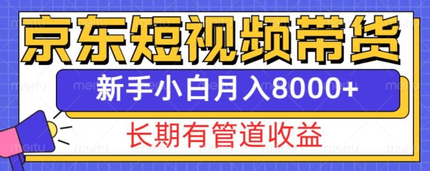 京东短视频带货新玩法，长期管道收益，新手也能月入8000+ - 阿伟资源库-阿伟资源库