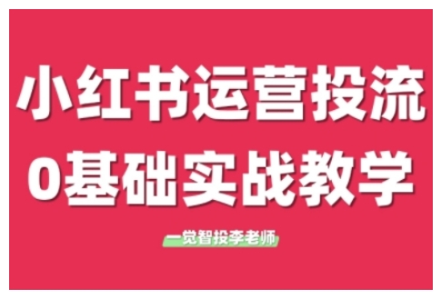 小红书运营投流，小红书广告投放从0到1的实战课，学完即可开始投放 - 阿伟资源库-阿伟资源库