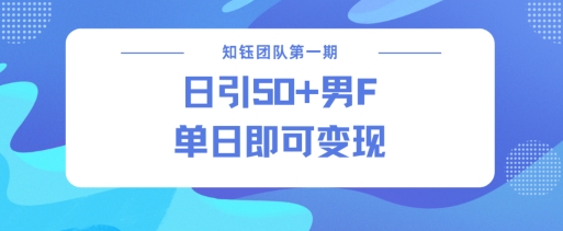 男粉引流新方法不违规，当日即可变现 - 阿伟资源库-阿伟资源库