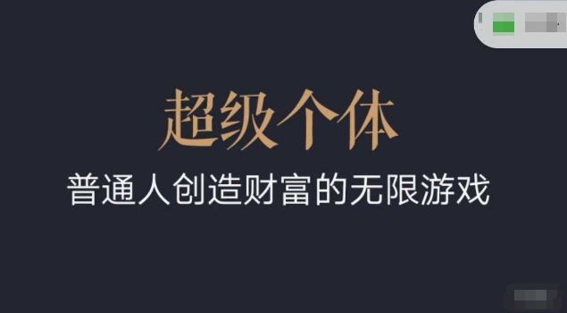 超级个体2024-2025翻盘指南，普通人创造财富的无限游戏 - 阿伟资源库-阿伟资源库
