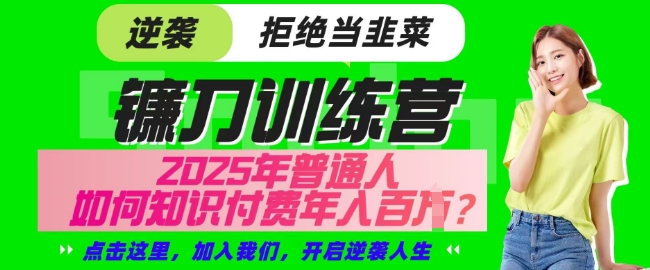 【网创项目终点站-镰刀训练营超级IP合伙人】25年普通人如何通过知识付费实现逆袭【揭秘】 - 阿伟资源库-阿伟资源库