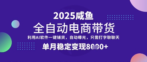 全网首发【闲鱼全自动电商带货】三年磨一剑，一朝露锋芒，单月稳定变现8k+【揭秘】 - 阿伟资源库-阿伟资源库