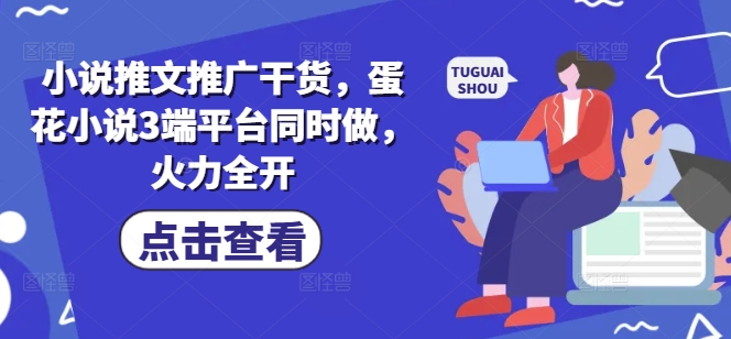 小说推文推广干货，蛋花小说3端平台同时做，火力全开 - 阿伟资源库-阿伟资源库